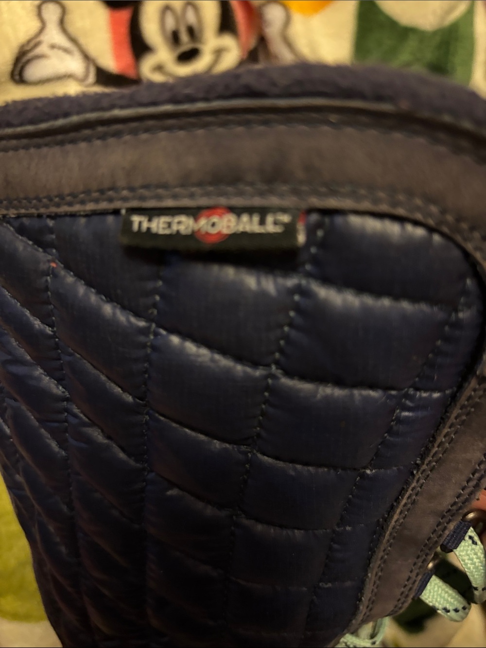 The North Face Navy Quilted purple suede Winter Boots with Mint Lace thermoball - Picture 4 of 12